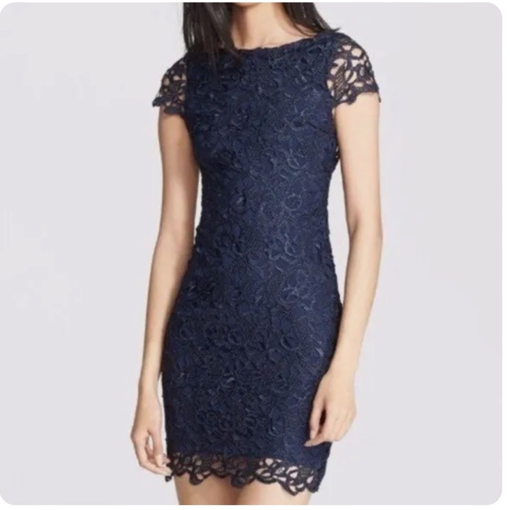 Alice and Olivia Navy Lace Dress